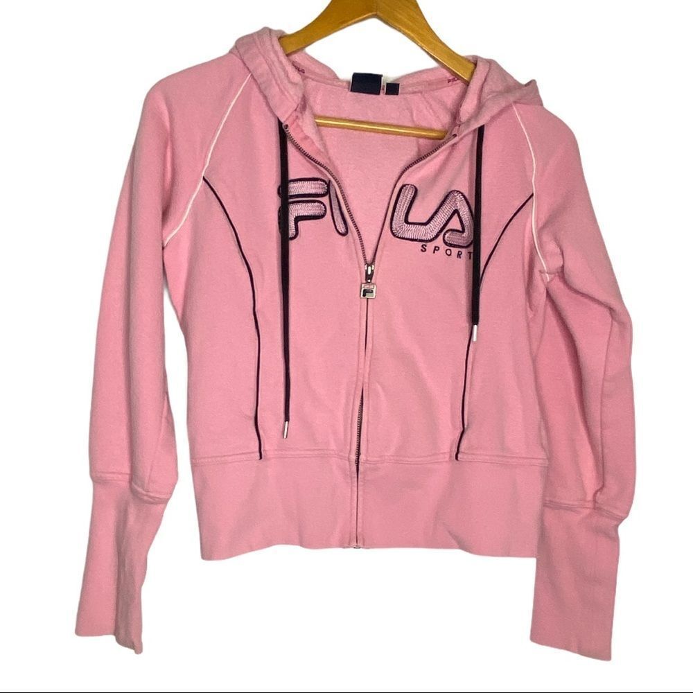 FILA Y2K Pink Zip Up Jacket womens size Small
